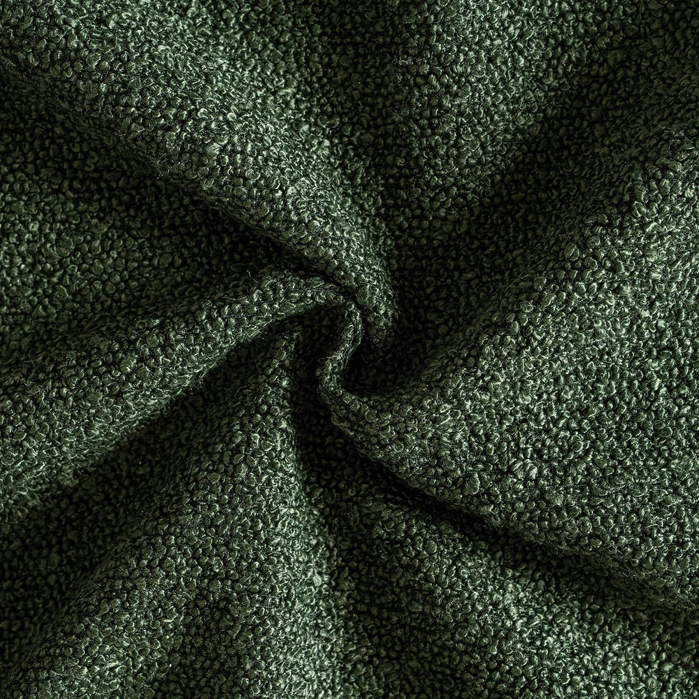 MIULEE 24x24 Decorative Euro Sham Boucle Couch Pillow Covers Dark Green