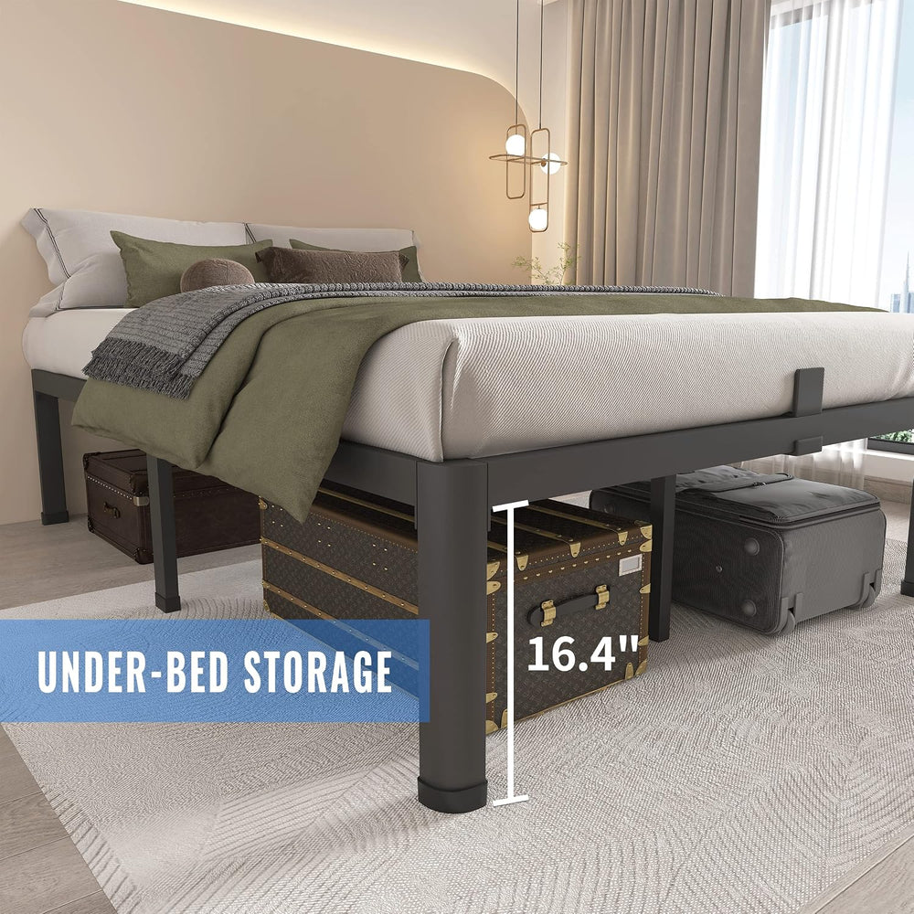 MAF 18 Inch Twin XL Bed Frames with Round Corner Leg Mattress Slide Stopper