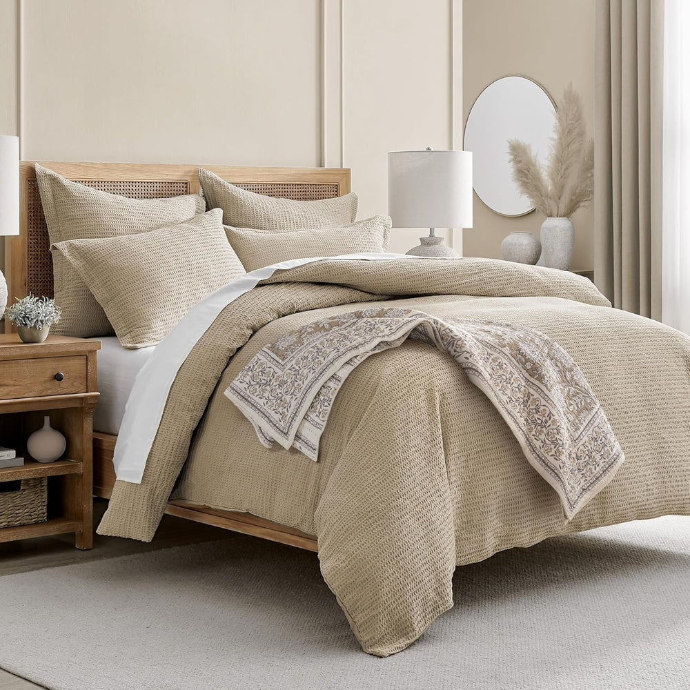 Levtex Home - Adare Taupe - Throw - Bordered Floral - Taupe, Grey and Cream -...