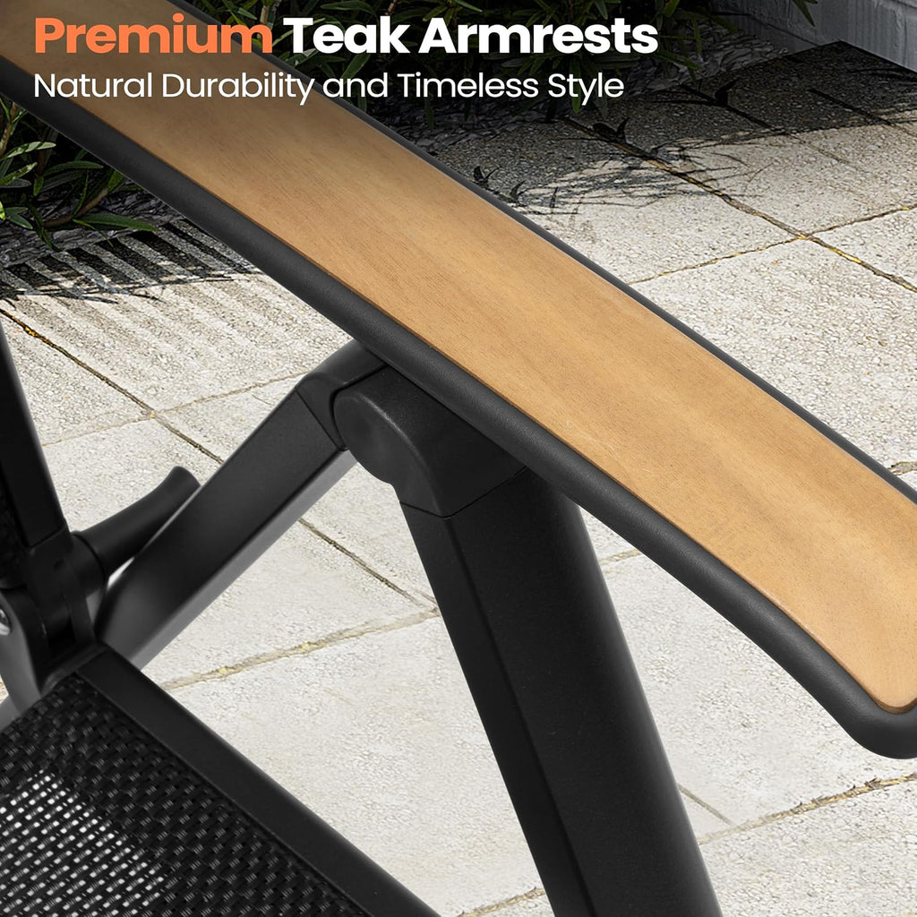 pellebant 2 piece outdoor dining set for 2, side view