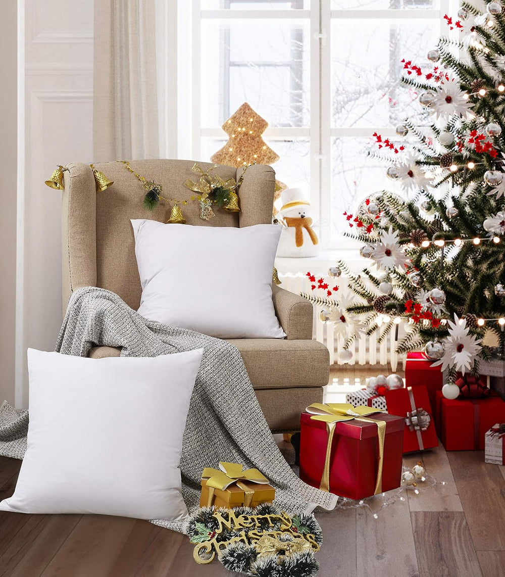 Blue Ridge Home Fashions Feather Down Pillow Square Euro Size Set of 2 Pack C...