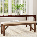 Powell Company Kraven Dining Bench, Hazelnut 60"L x 16"W x 20.25"H