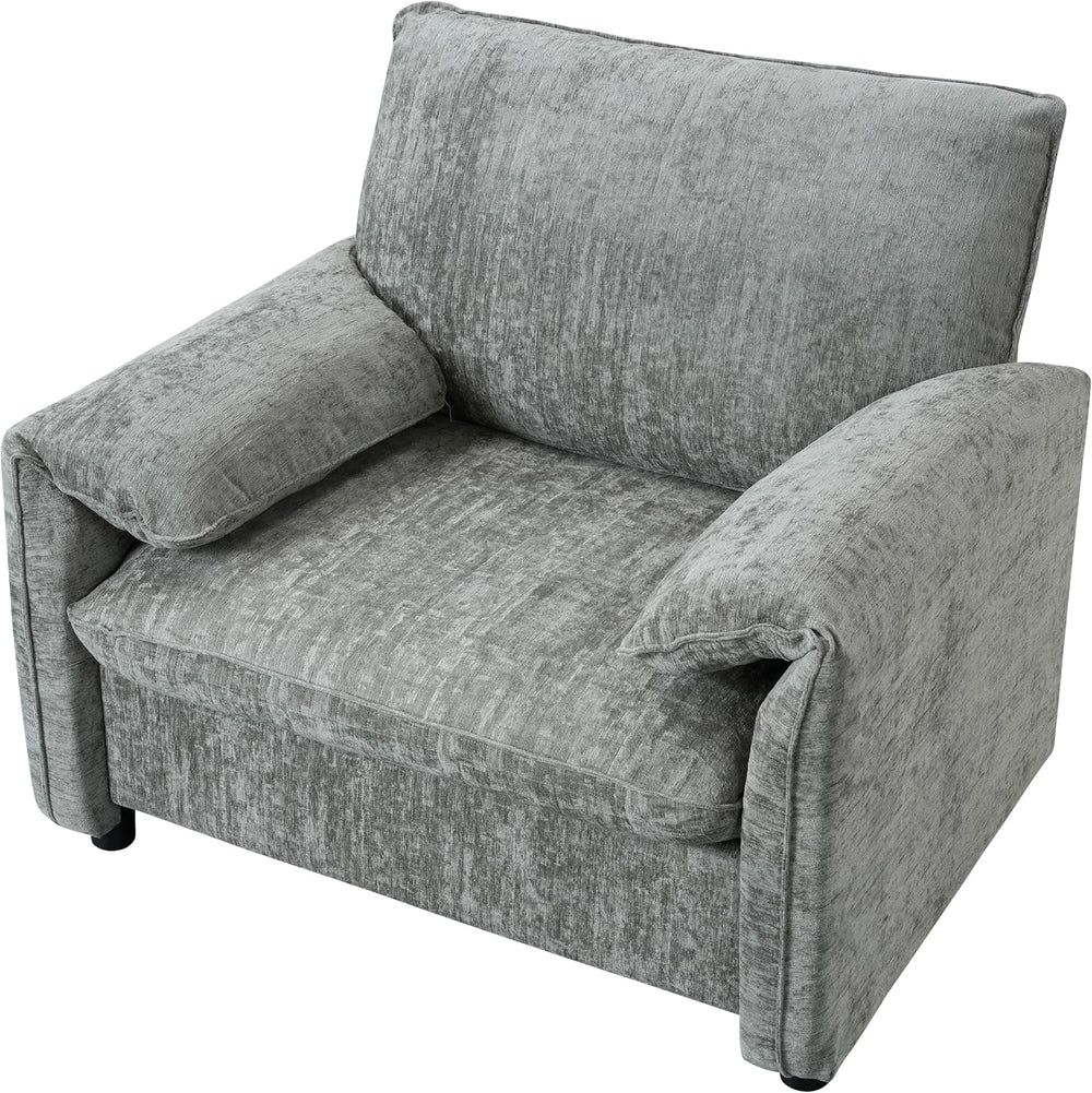 Oversized Accent Chair for Living Room, Wide Chenille Reading Chair
