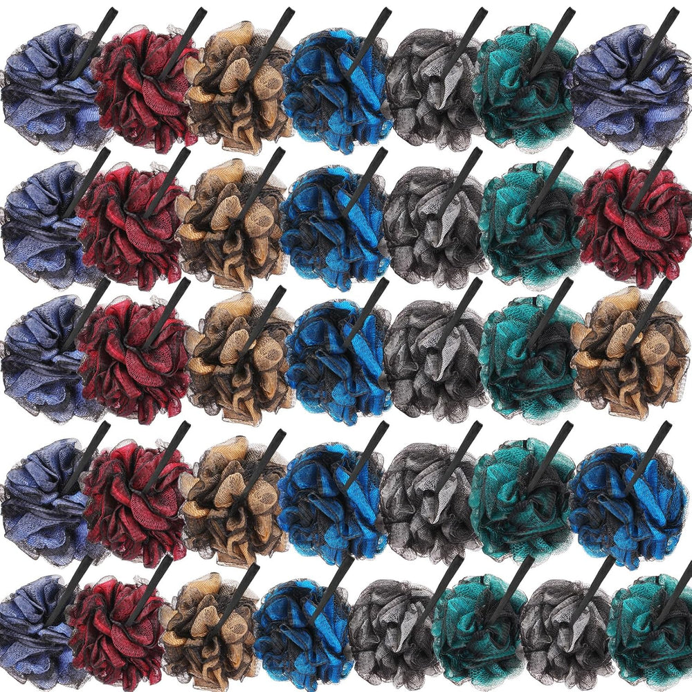 Sunnyray 36 Pcs 50g Bath Shower Loofah Sponge Bamboo Charcoal Shower Ball Bod...