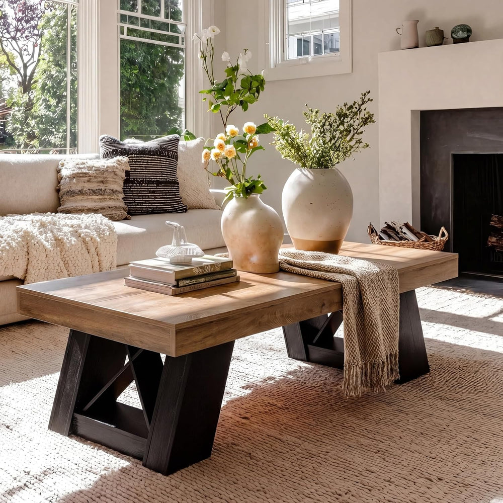 Tribesigns 55" Extra Large Rectangle Coffee Table for Living Room