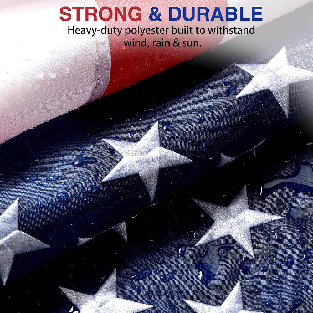 American Flags for Outside 6x10, US Flag Outdoor Heavy Duty, Embroidered Star...