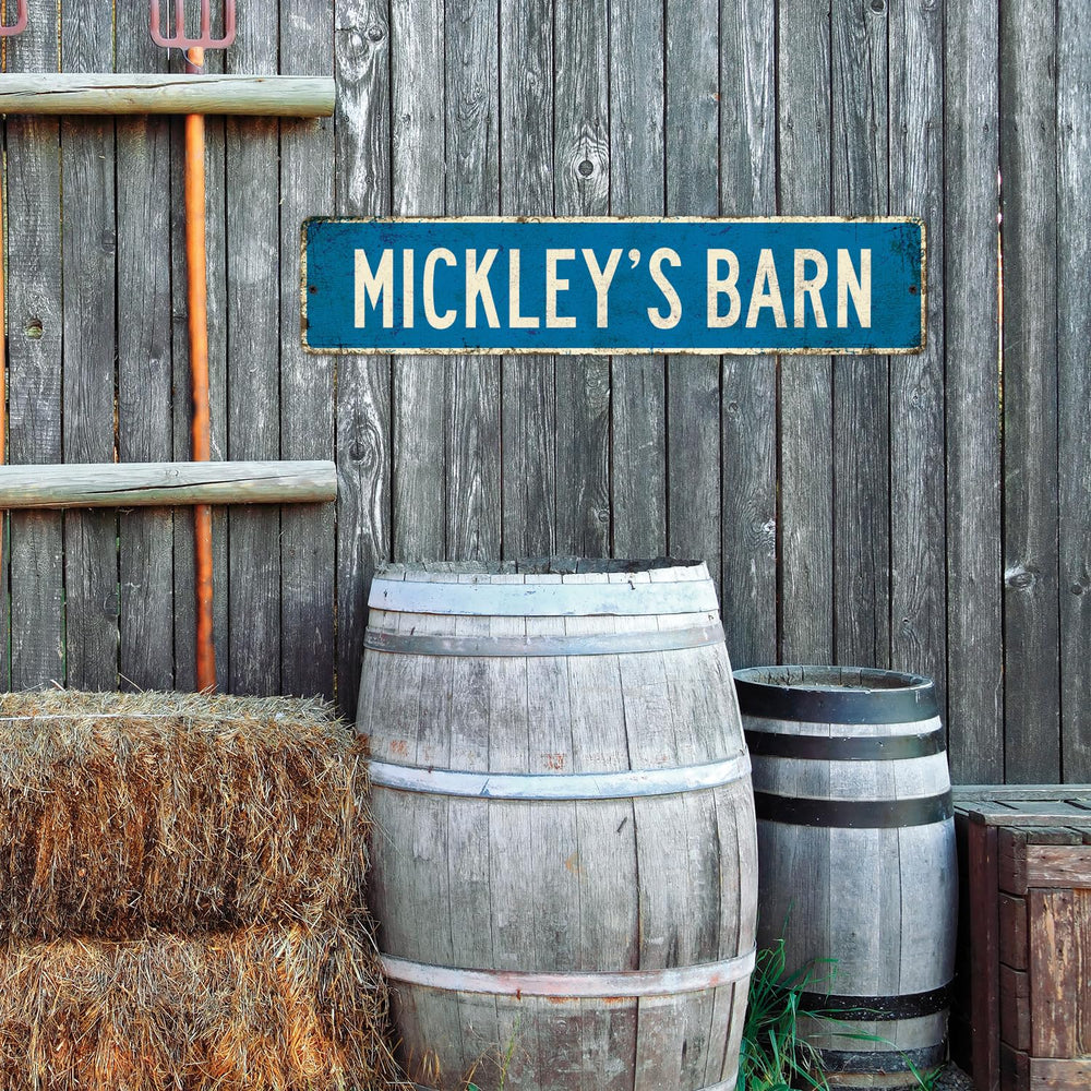 Custom Rustic Sign, Personalized Decor Street Signs Gift, 24x6 Inches, ACM,
