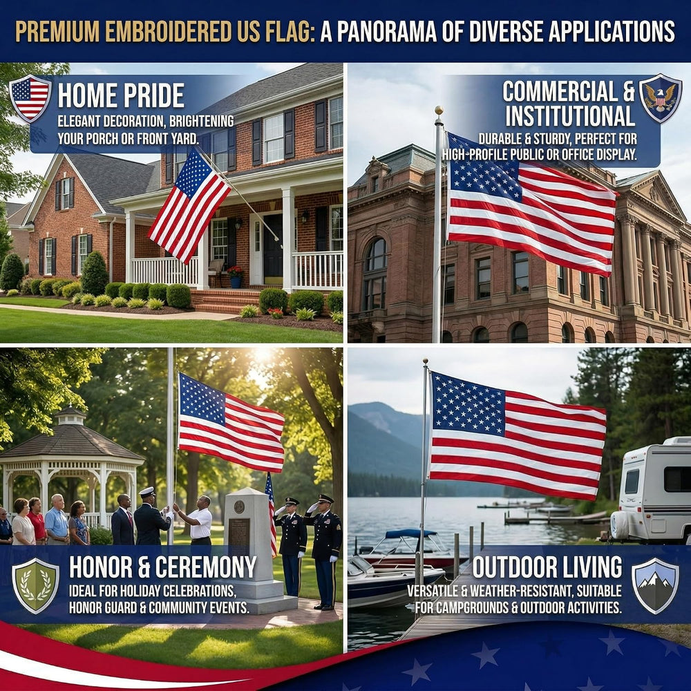 MVPRING American Flag 6x10 Ft for Outside, Heavy Duty Large Nylon US Flags fo...
