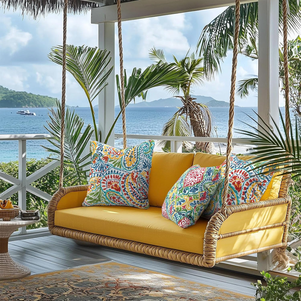 Outdoor Pillows for Patio Furniture 18x18 inch, Square Outdoor Throw Pillows ...