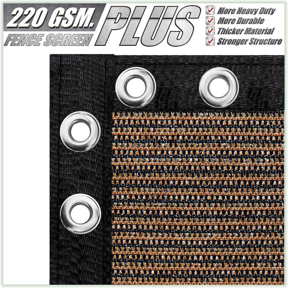 ColourTree Plus Fence Privacy Screen, Commercial Grade 220 GSM