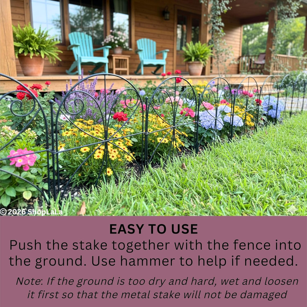 ShopLaLa Decorative Garden Fence (10 Panels) 12.5inx16.5in Fences for Dogs