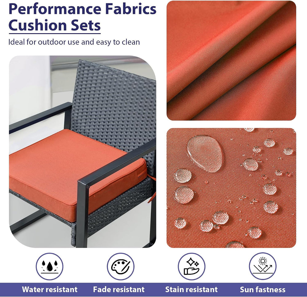 IPYNBAP Outdoor Chair Cushions Set of 4 -Waterproof Outdoor Seat Cushions for...