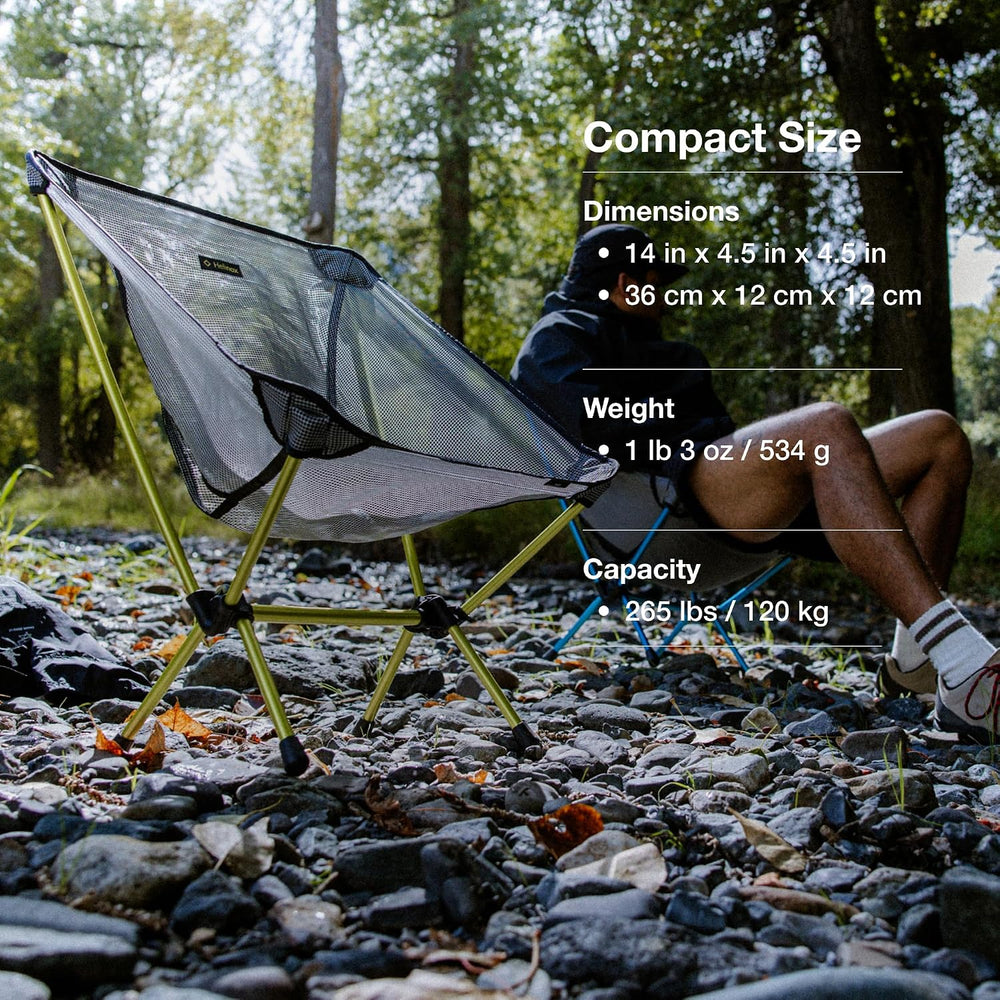 Helinox Chair Zero LT, 1.12 lbs Lightweight Camping Chair, Durable Ripstop, C...
