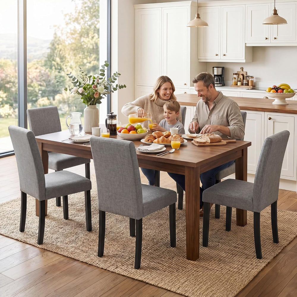 LSSPAID Dining Chairs Set of 6, Modern Stylish Fabric Upholstered Parson Chai...