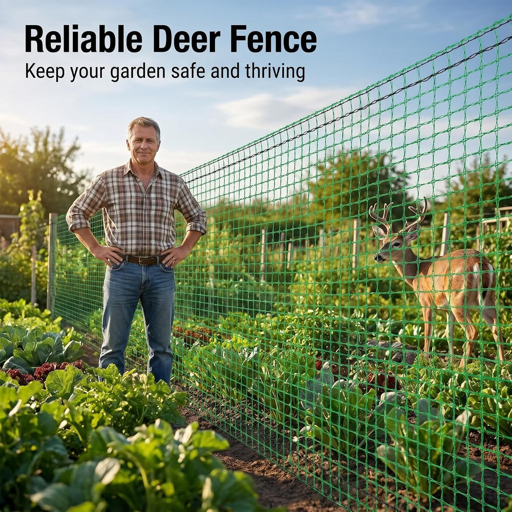 Plastic Garden Fence 4x100 FT, 0.4" Mesh Deer Fence Roll