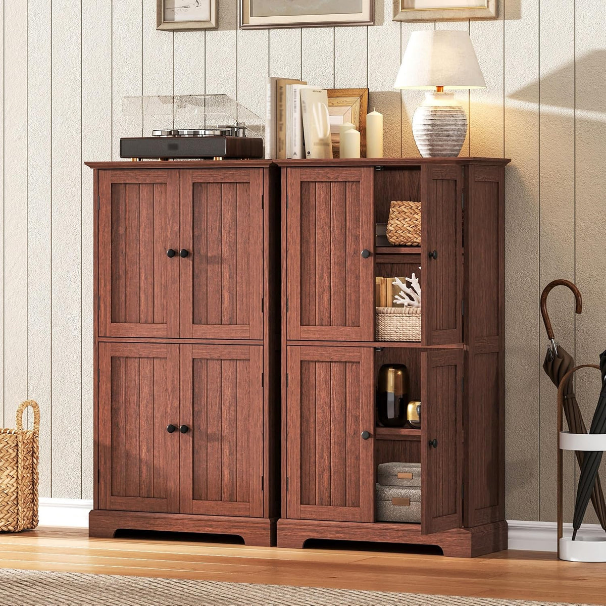ChooChoo Bathroom Floor Cabinet with Adjustable Shelves