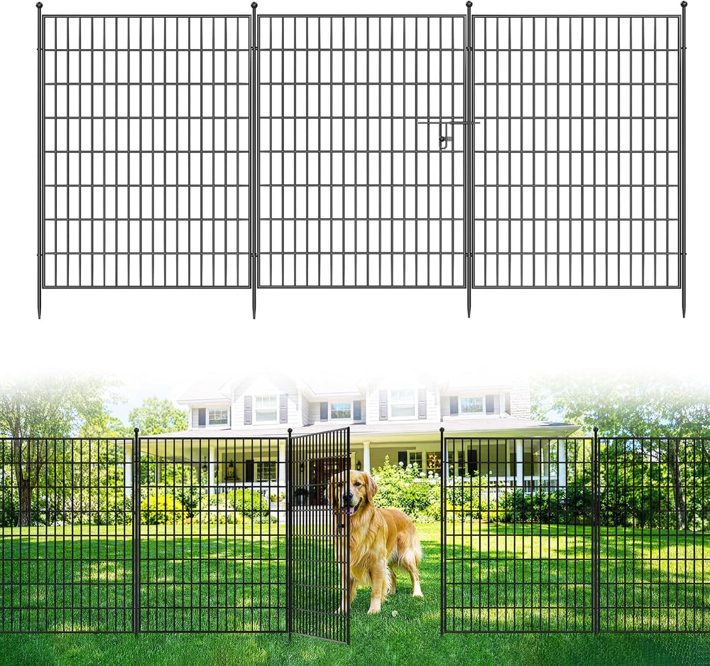 Garvee Garden Fence, 40in(H) x 23.6ft 10 Pack Garden Fencing Animal Barrier