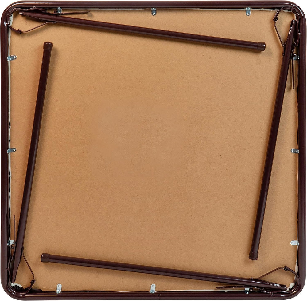 Flash Furniture Madelyn 33.5" Folding Card Table, Brown