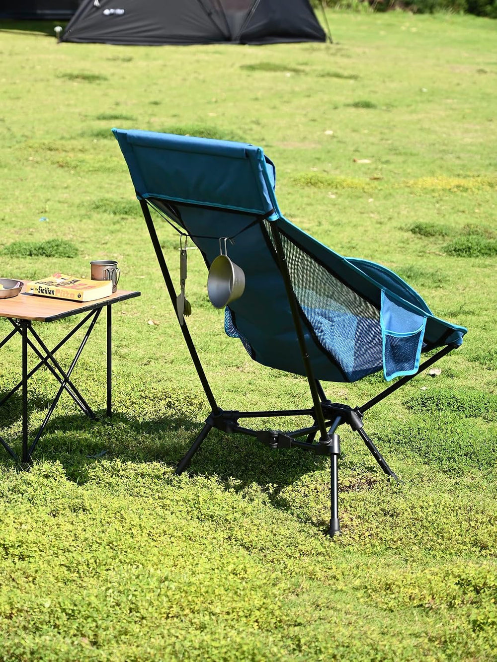 WildCall Lightweight Folding Camping Chair Anti-Sinking Chair, High Back