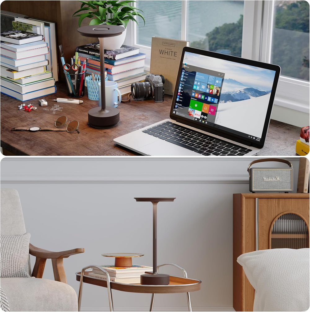 TBBGA 2 Pack Rechargeable Table Lamps Cordless, 5000mAh Outdoor Table Light