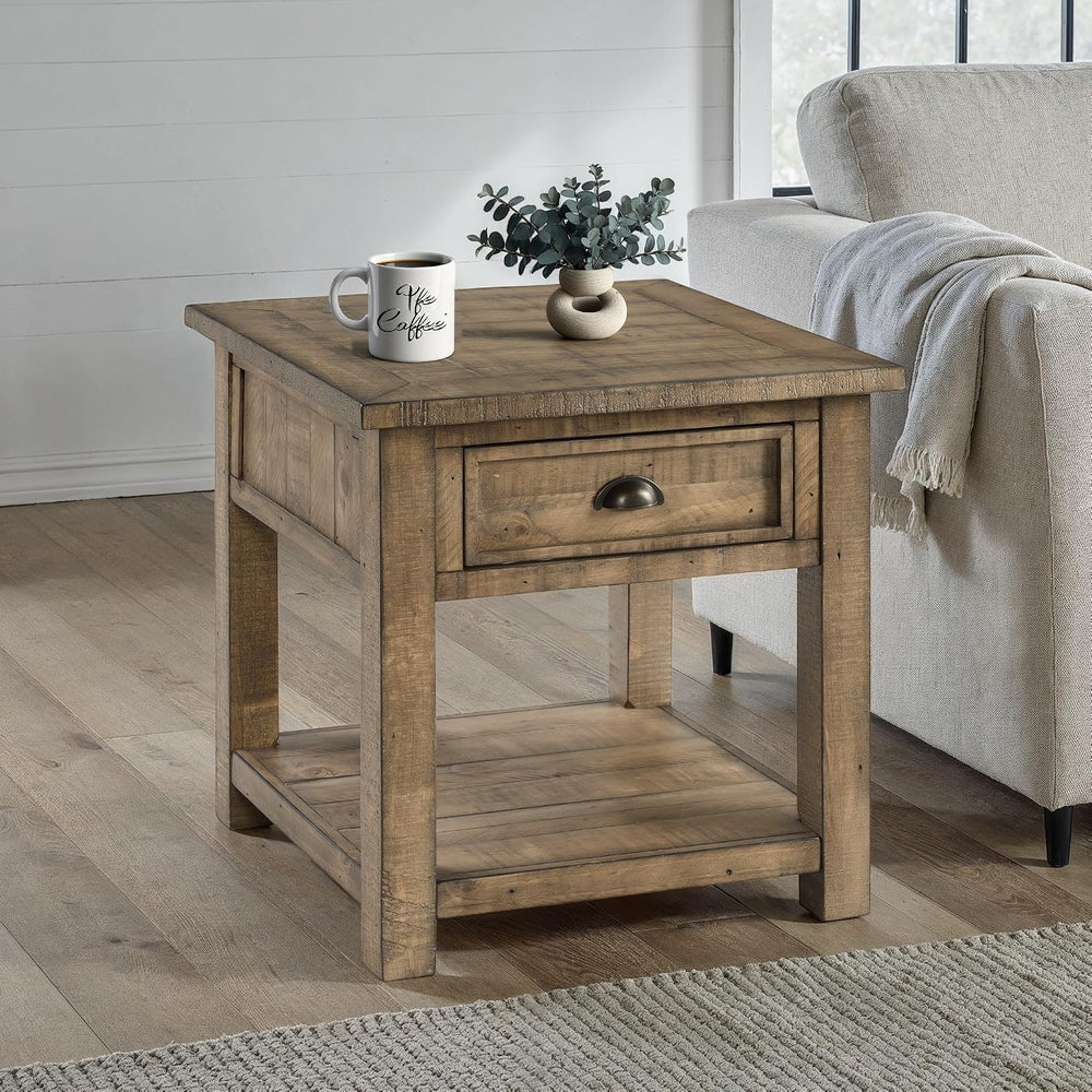 Martin Svensson Home Monterey Solid Wood End Table, Reclaimed Natural