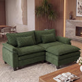URRED Oversized Modular Sectional Sofa，Solid Green：87" L Shaped
