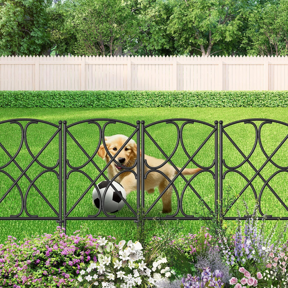 AMAGABELI GARDEN & HOME 10 Panels 24in(H)×10ft(L) Decorative Garden Fence...