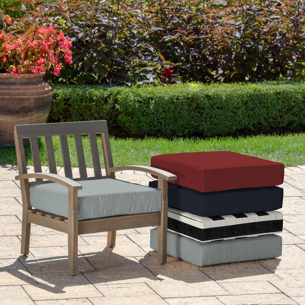 Arden Selections Outdoor Deep Seat Cushion 24 x 24, Stone Grey Leala