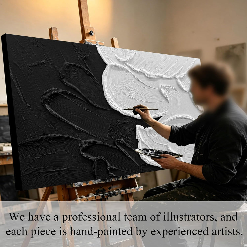 MXUNYZ Black and White Abstract Canvas Wall Art for Bedroom 40x20 Inch