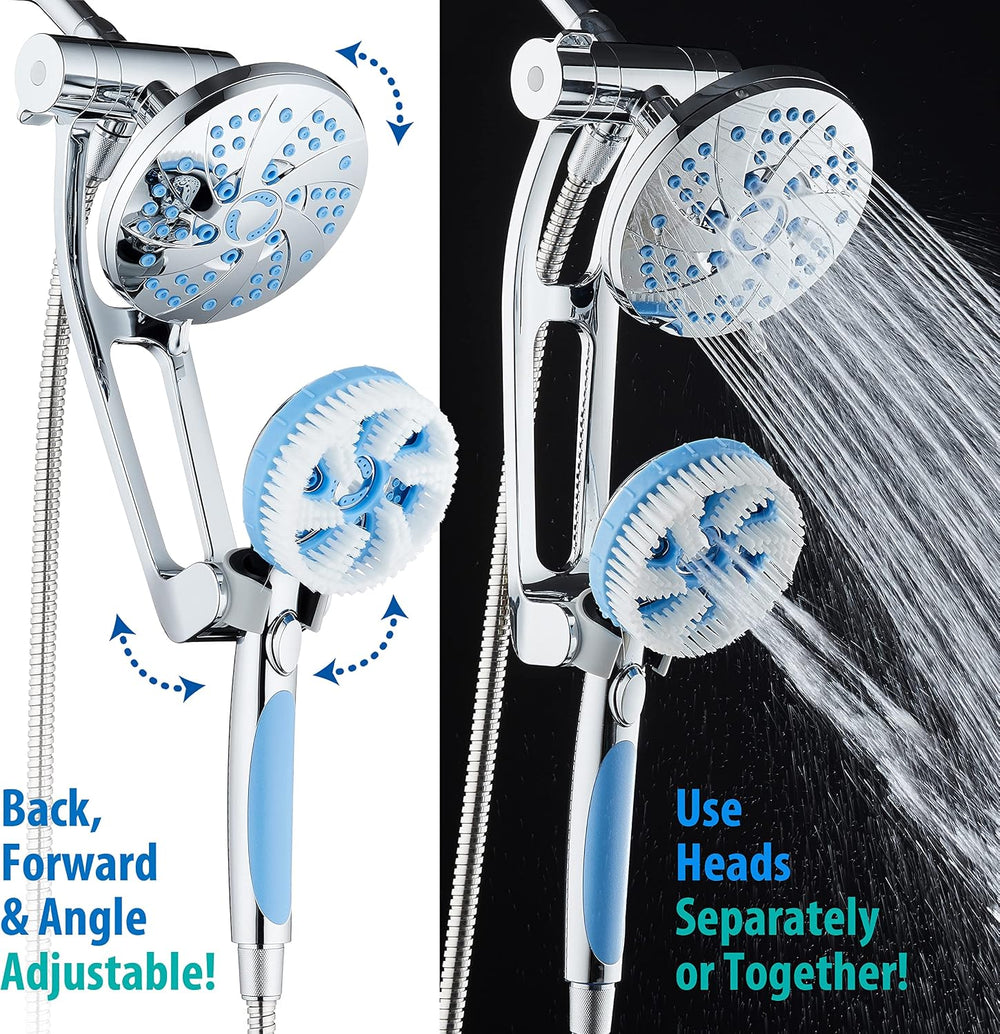 Hotel Spa High Pressure 6-in-1 Aquassage - 76-mode 3-way Combo, Showerhead, H...