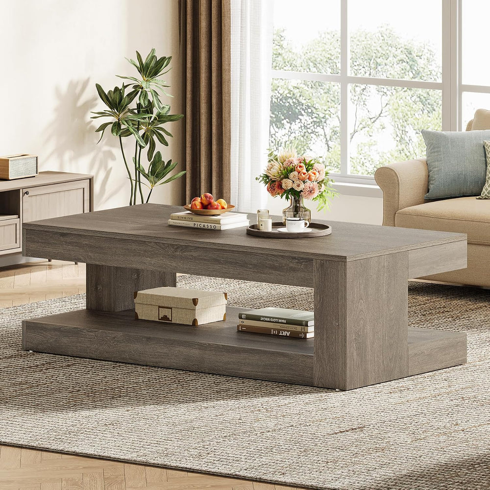 Tribesigns Coffee Table for Living Room, 47.24" Center Tea Table