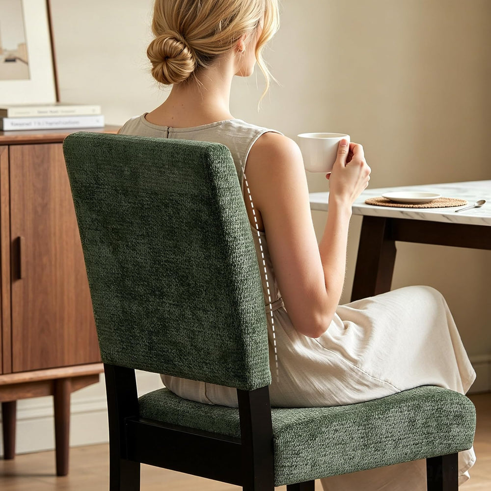 HOMYZOO Dining Chairs Set of 2, Upholstered Dining Room Chairs with Padded Se...