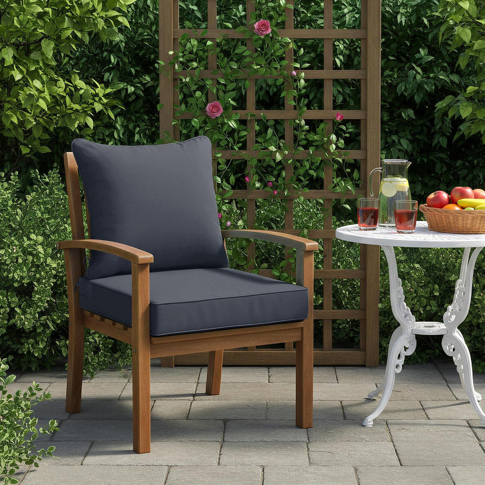 Summsun Outdoor Cushions for Patio Furniture, 22 x 22 in, Dark Grey, 1 Set