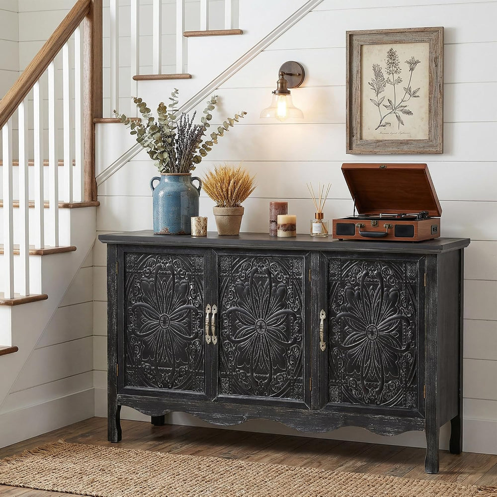 RoyalCraft Buffet Sideboard with Storage,Vintage Solid Wood Sideboard