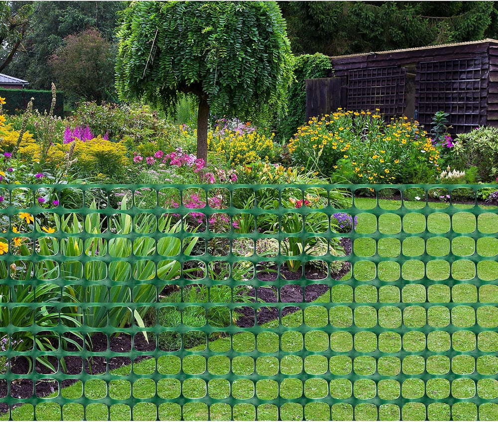 DOEWORKS Plastic Safety Fence, 4 ft x 100 ft Barrier Netting, Green