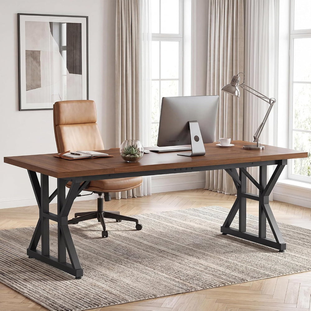 YOUDENOVA 71 Inch Executive Desk, Large Computer Office Desk Workstation with...