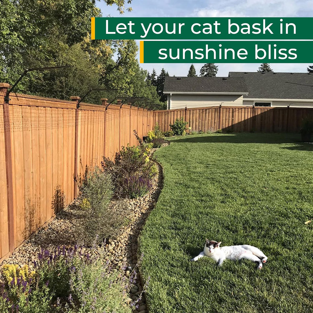 PURR…FECT Fence Conversion System for Cats - Cat-Proof Steel Toppers for Exis...