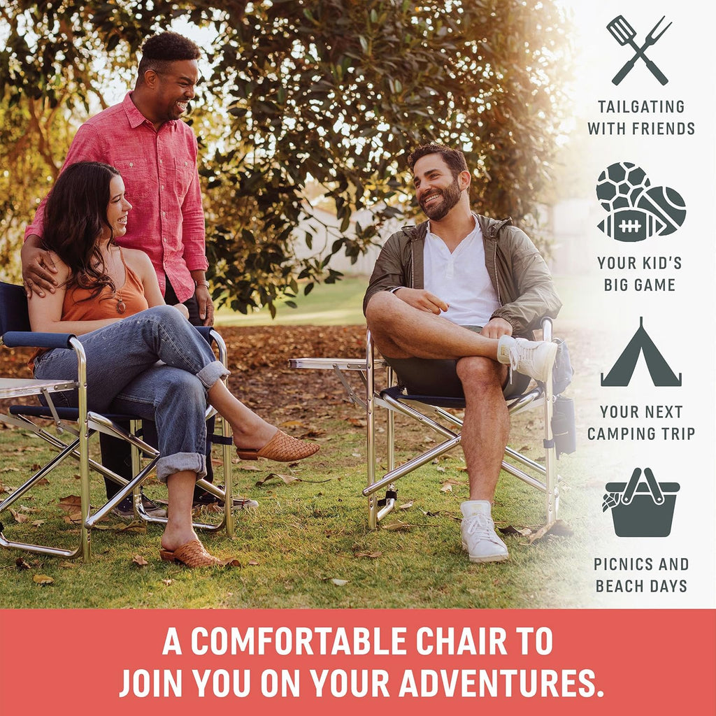 picnic time sports chair with side table and, close-up detail
