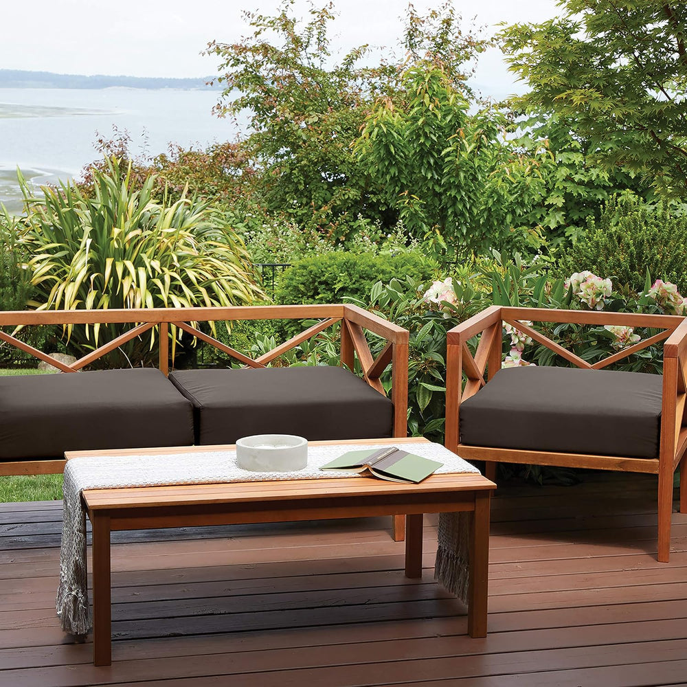 Classic Accessories Ravenna Water-Resistant 21 x 19 x 3 Inch Patio Seat Cushi...