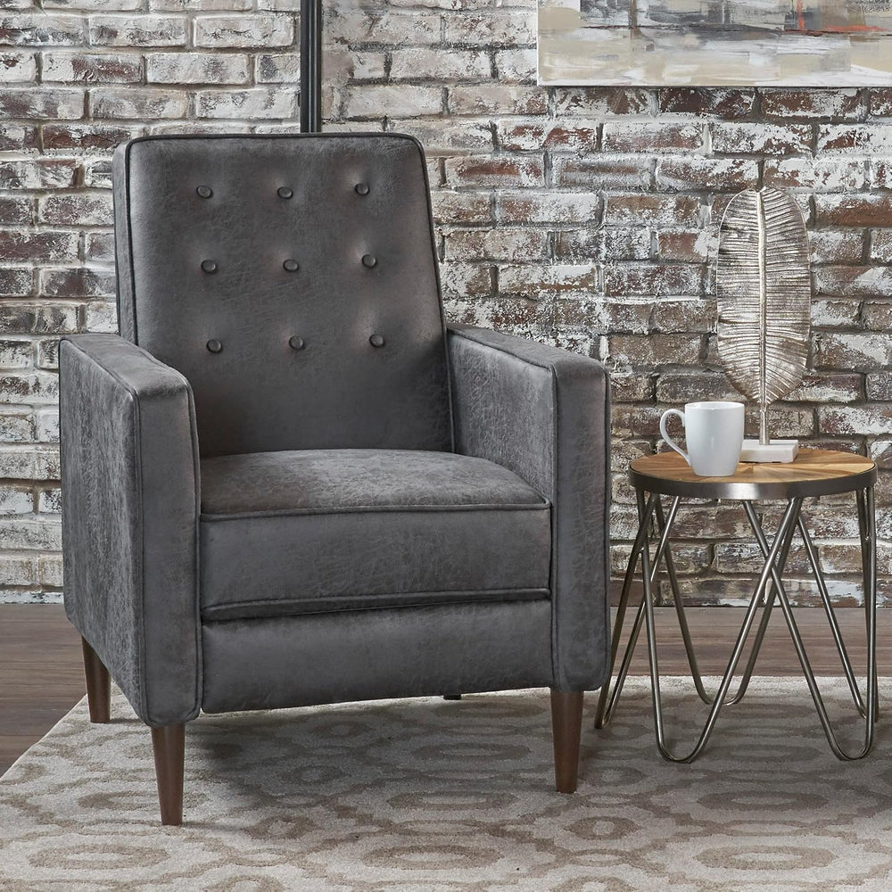 Christopher Knight Home Mervynn Mid-Century Modern Microfiber Recliner, Slate...