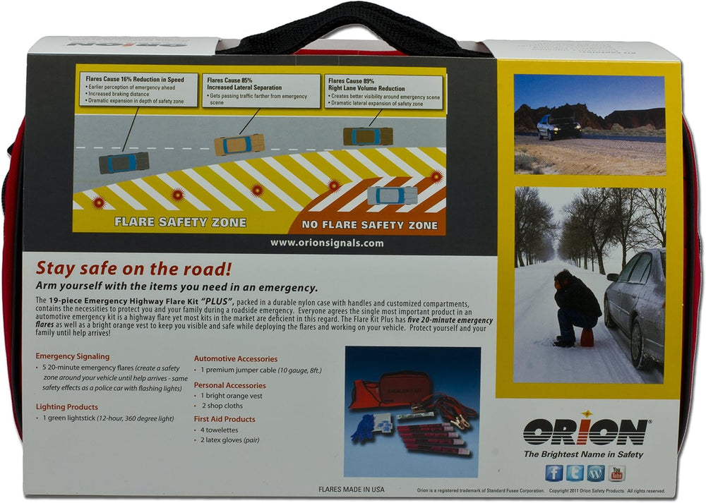 Orion Safety Products 8905 Flare Kit Plus Emergency Kit