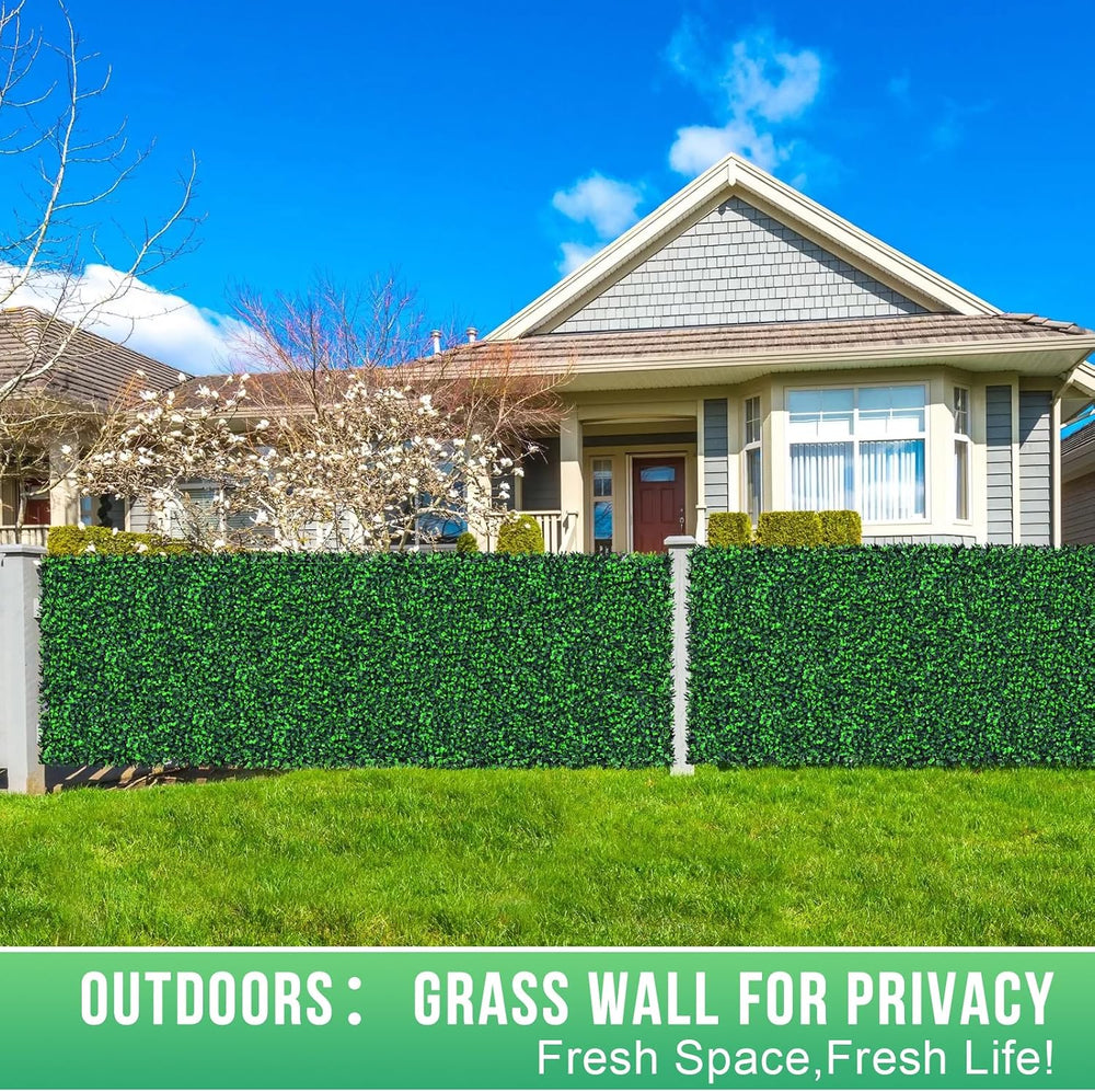 Grooy 40"x 120"(33.33 sq.ft) Artificial Boxwood Grass Wall Roll Panels