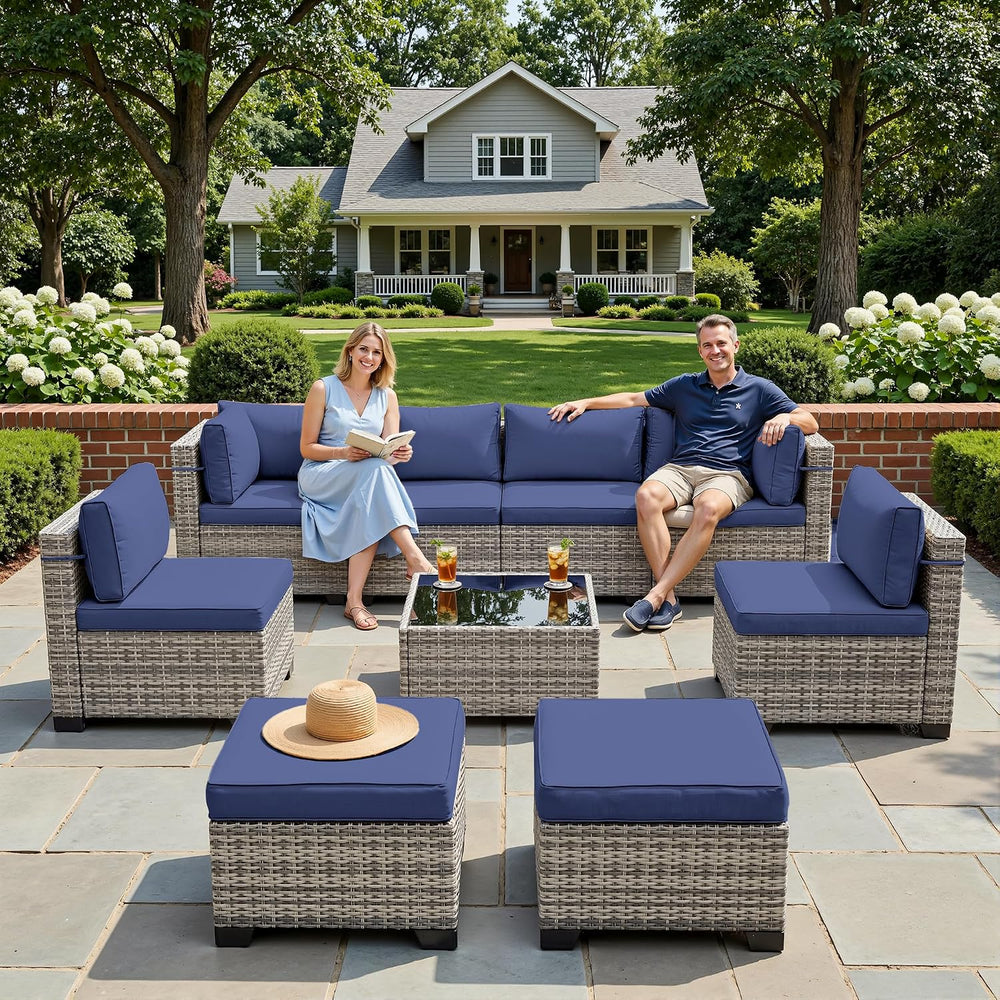 Outdoor PE Wicker Rattan Modular Patio Sectional Sofa Set