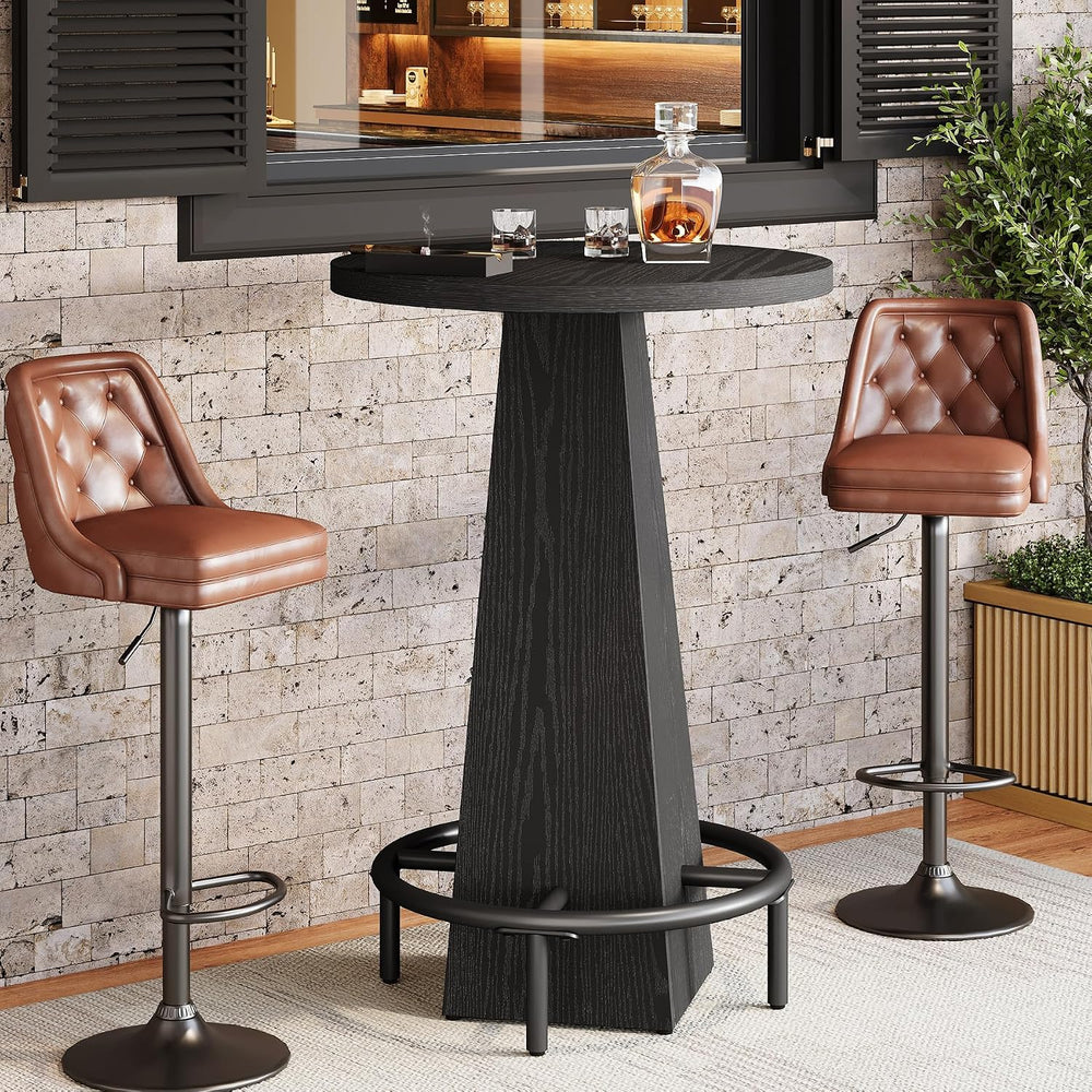 Tribesigns Bistro Pub Table, 37.4" High Round Bar Table for Small Bars