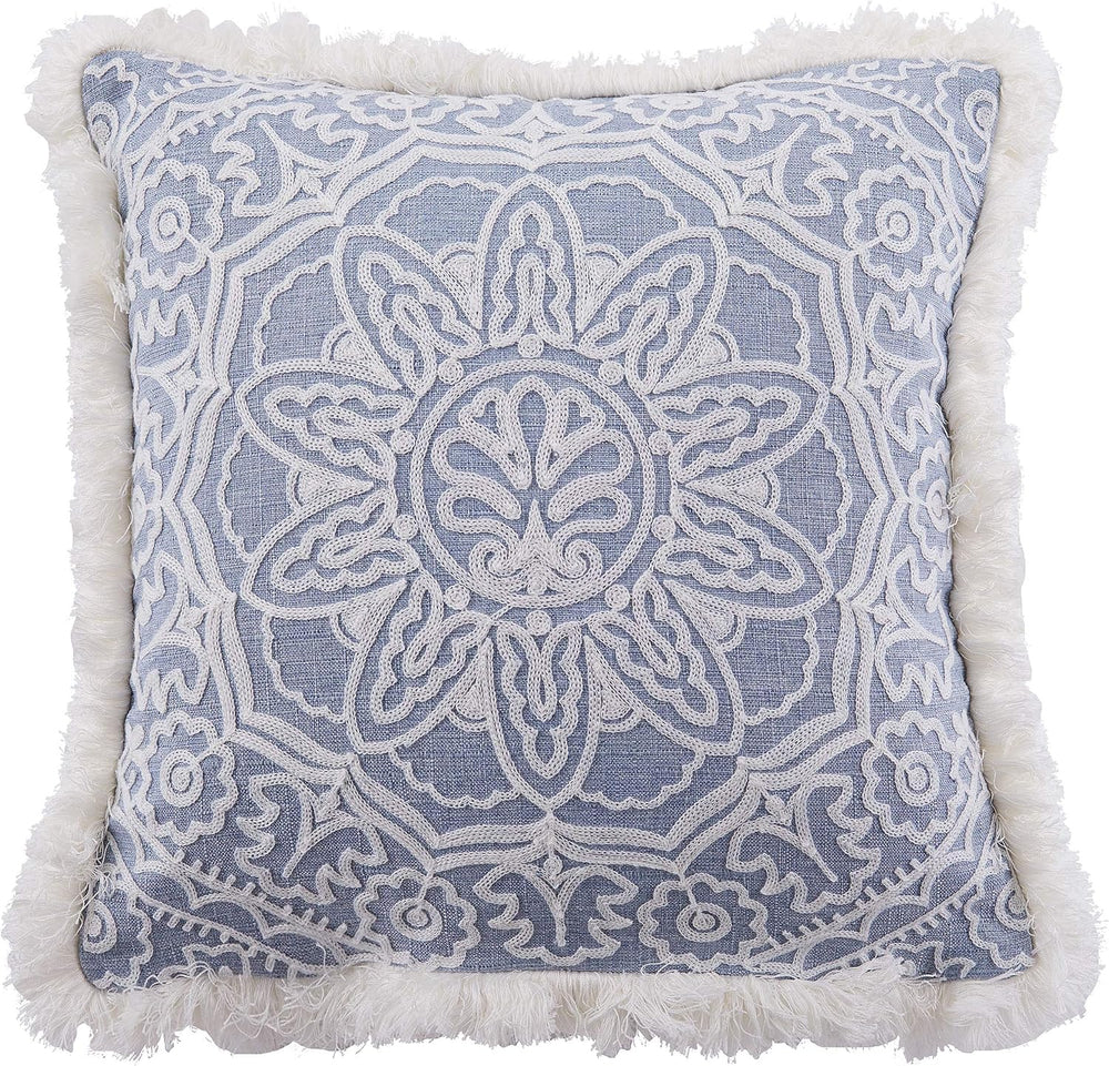 Levtex Home - Bennett - Decorative Pillow (18 x 18in.) - Medallion - Blue and...