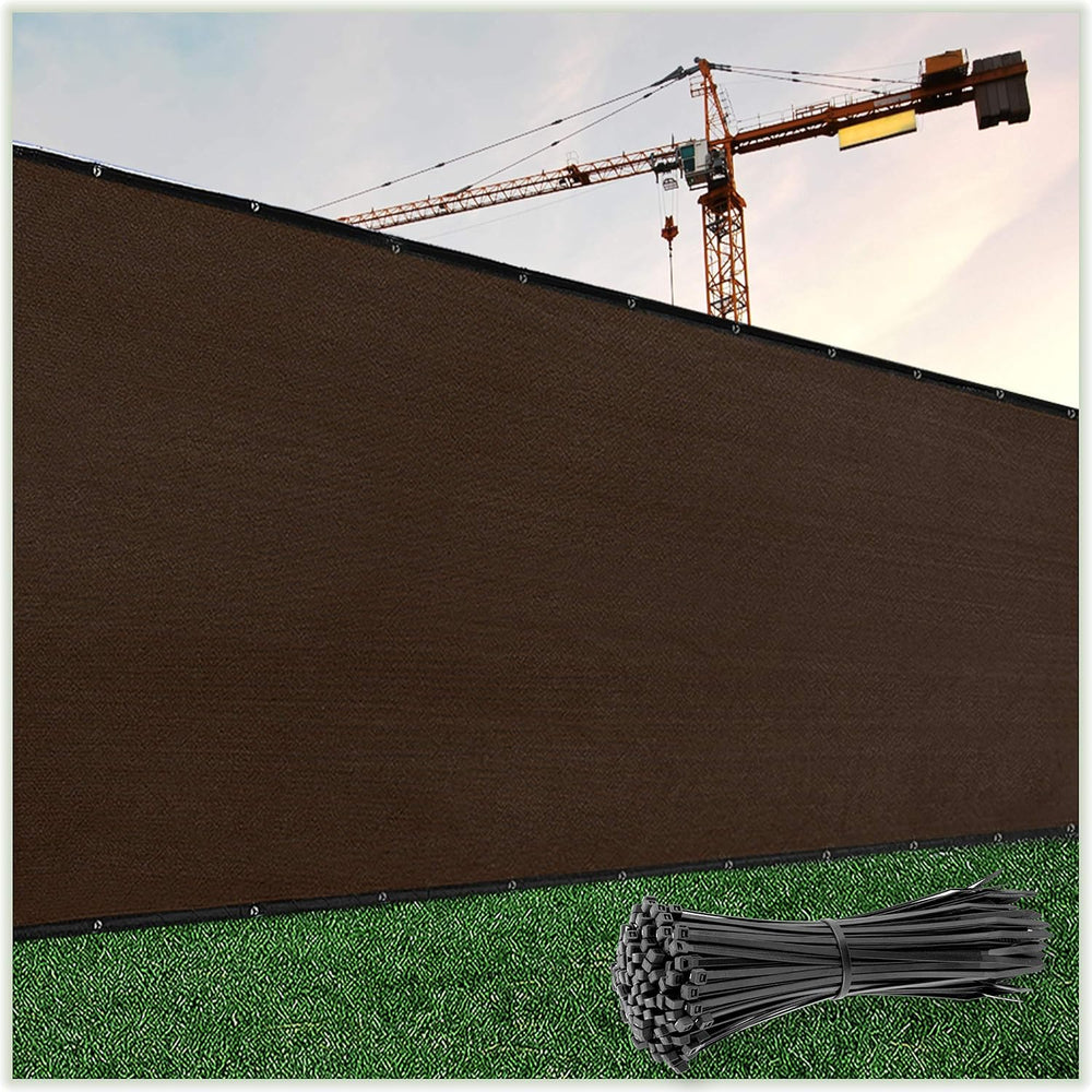 ColourTree Customized Size Fence Screen Privacy Screen Brown 5' x 24'...