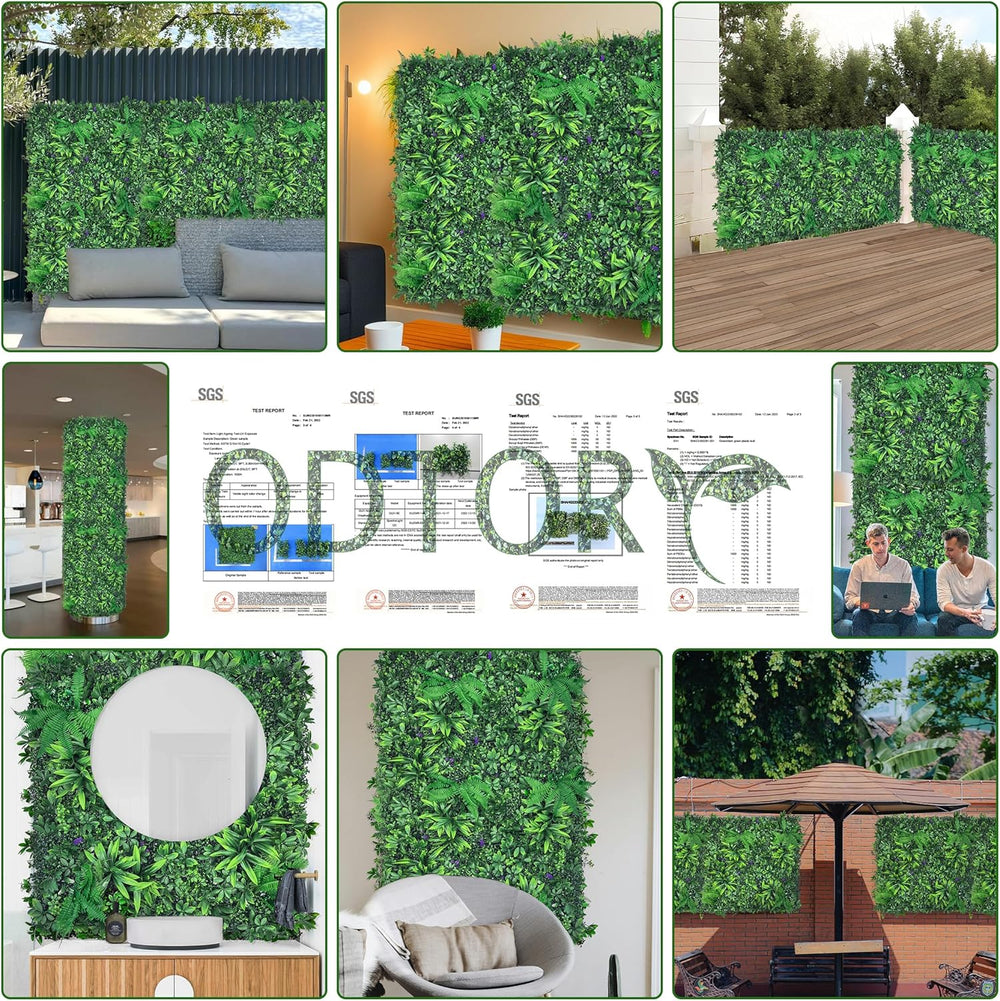 ODTORY Artificial Greenery Wall, 70'' x 120''(58.5 SQFT) Fake...