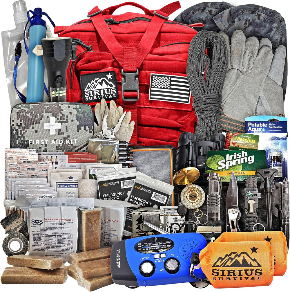 Sirius: Pre-Packed Bug Out Bag - 72 Hour Kit for 2 People - Bugout Backpack S...