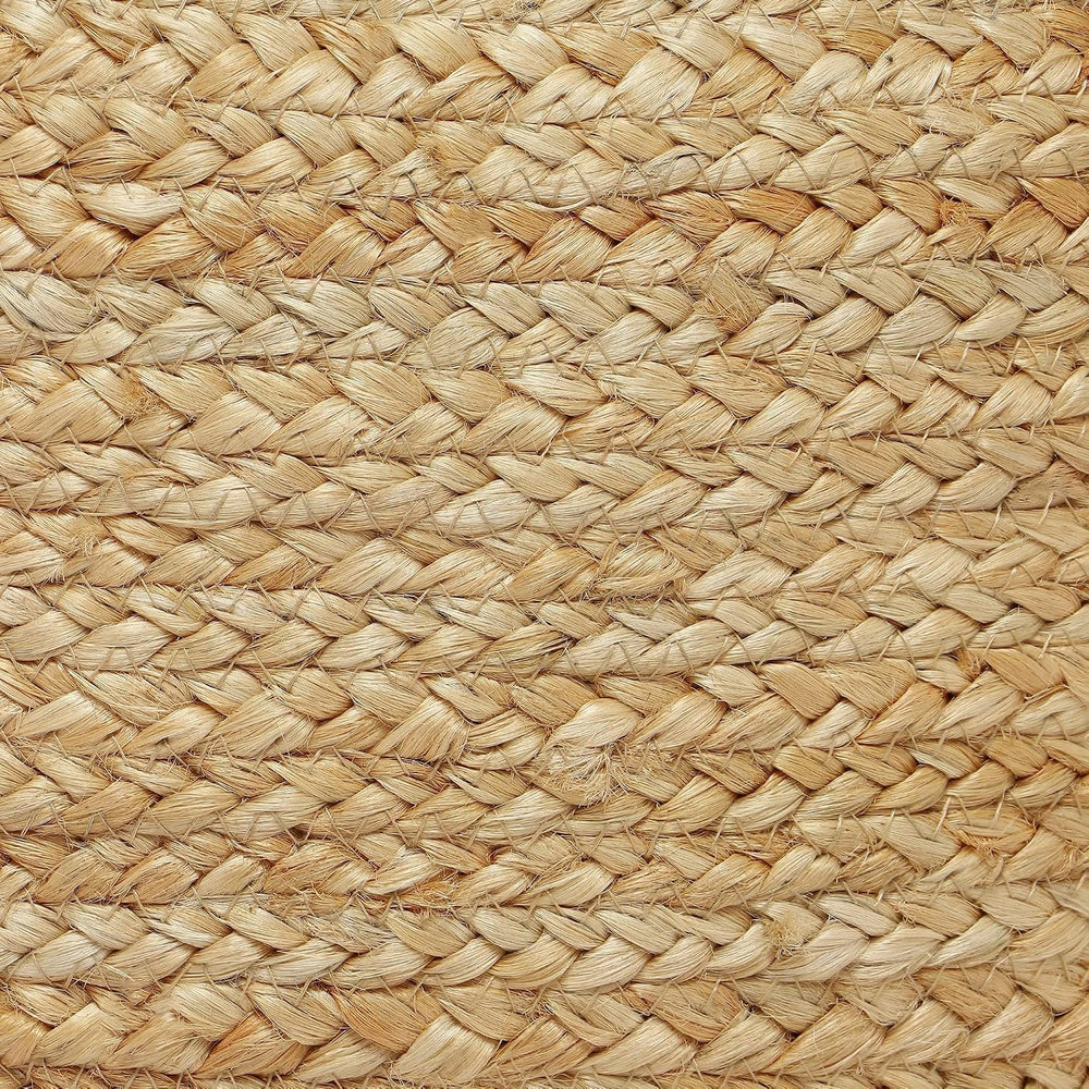 · REDEARTH · Jute Circular Low Pouf - Pouffe Foot Stool - Natural, Set of 2