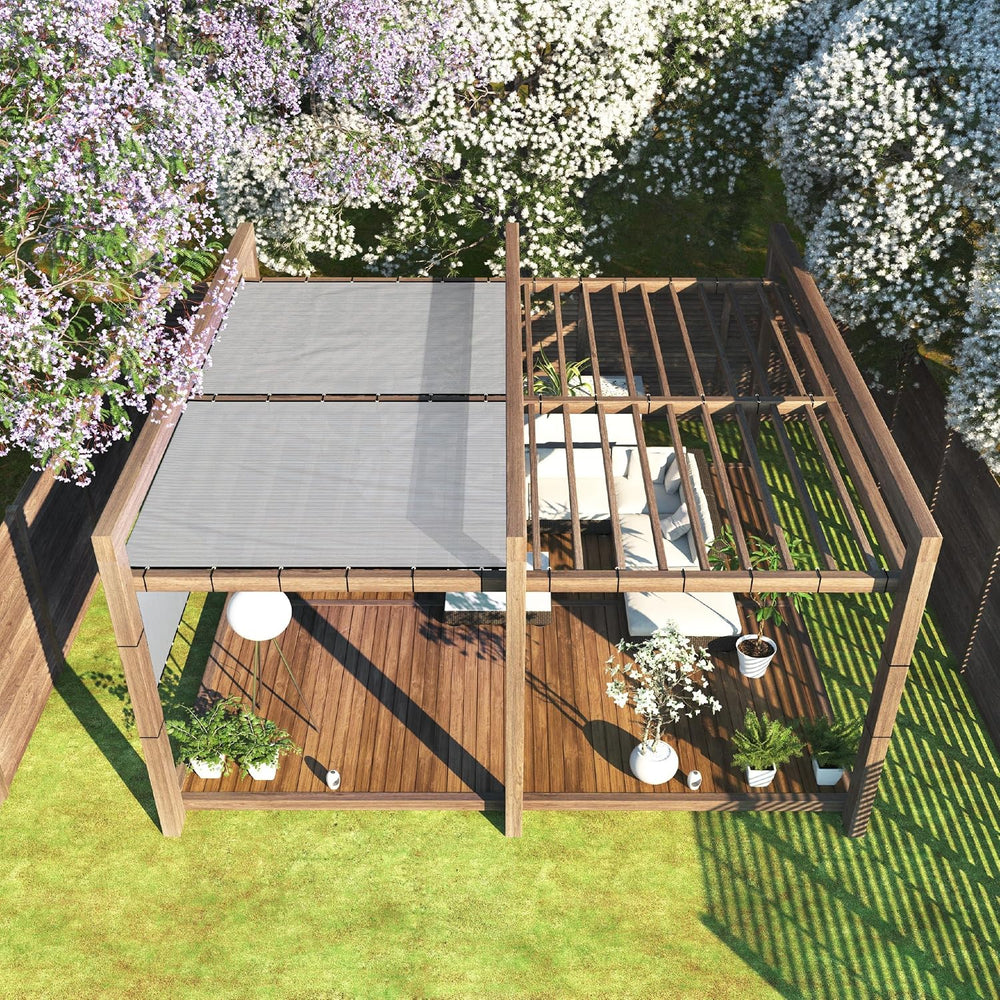 Colour Tree 4' x 10' Gray Fence Privacy Screen, 90% Blockage Windscreen